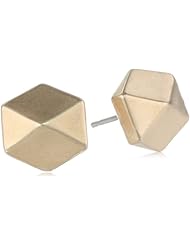 Sam Edelman Hexagon Metal Stud Earrings