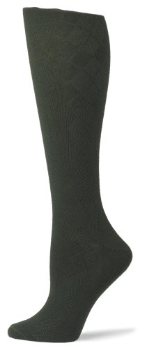 HUE Women's Side Argyle Texture Knee Sock