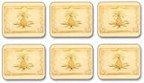 Set of 6 Majestic Pineapple Coasters D2 116