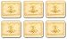 Set of 6 Majestic Pineapple Coasters D2 116
