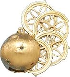 Ball Locket for Eight Pictures, 14K Gold Charm