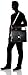 Jack&Chris Mens New PU Leather Briefcase Messenger Bag Laptop Bag, MBYX015 (Strap/Key/Lock)