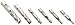 Niagara Cutter REM445 Cobalt Steel End Mill Set, Fine-Pitch Roughing, Uncoated (Bright), 4 Flutes, 6-piece