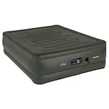 Insta-Bed Comfortable Queen Size Air Bed Blue,Built-in Pump/Easy Storage