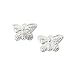14K White Gold Children's Butterfly Earrings