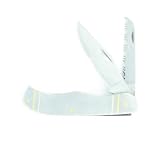 Stainless 2 function (blade/sawblade) Swiss Style knife w/Brass Accents