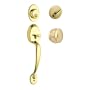 Schlage F360 PLY 505 SIE Plymouth Single Cylinder Handleset with Siena Knob Interior, Lifetime Polis