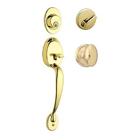 Schlage F360 PLY 505 SIE Plymouth Single Cylinder Handleset with Siena Knob Interior, Lifetime Polis