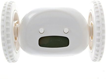 Umiin Runaway Alarm Clock on Wheels for Kids,Children,Student,Heavy Sleepers(White)