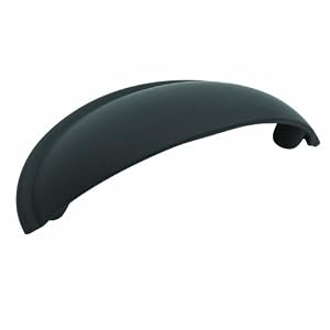Amerock BP53019-FB Metal Finishes Cup Pull Flat Black, 2-1 2-Inch Center to Center by 