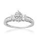 Baguette and Round Diamond Ring 1/4ctw