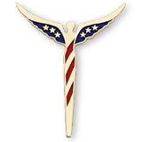 The Perfect 14K Yellow Gold American Angel Pin