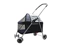 Pet Dog Cat Bed Stroller Carrier Navy Blue