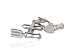 Unique Garden Tool Cufflinks in Satin Silver Finish for Gardeners with Presentation Box