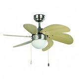 Formschöner Deckenventilator PALAO mit Beleuchtung