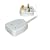 Ex-Pro White 1 Gang Extension With Lead Fitted With UK 13A Plug - 2m