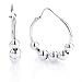 Sterling Silver Hoop w/Beads Earrings