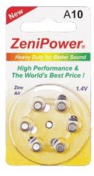 Zenipower Zinc-Air Hearing Aid Battery Size 10 (60)