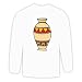 Long Sleeve T-shirt with cylindrical, earthenware, pot, vase, jar, urn, decorative, 