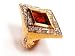 Art Deco Amethyst and Diamond Right Hand Ring, Ring Size 7, 14k Yellow Gold, (T.w 1.65)