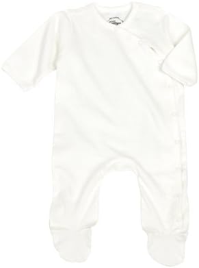 giggle Better Basics Side Snap Footie (Organic Cotton) (3-6M, Ivory)