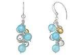 21 Carat Chalcedony Sterling Silver Earrings