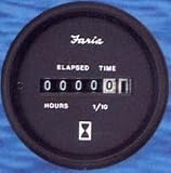 Faria Coral Hourmeter 12-32 Volt DC FAR13013