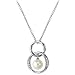 China White Pearl, Round Brilliant Cut Diamonds, 14K White Gold. Diamond Necklace