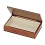 large burlwood finish wooden box