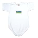 Baby Bodysuit White " Flag Transfer Uzbekistan " State Country