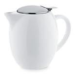 Copco Ceramic 20-Ounce Tea Pot With Stainless-Steel Lid And Infuser, Arctic White