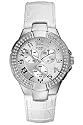 Guess Ladies Quartz Watch collection "Prism" White Leather Strap