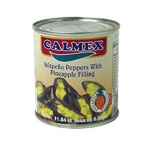 Calmex Jalapeno Peppers with Pineapple Filling, 11.6 oz by Calmex