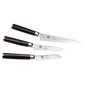 Alton's Angles by Shun 3-Piece Angled Knife Set in Bamboo Box by Shun