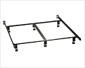 Furniture online: Serena Ultimate Series 6 Legged Super Heavy Duty King Size Metal Bed Frame With Double Rail Center Support & Wide Rug Rollers