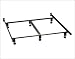 Ultimate Series 6 Legged Super Heavy Duty King Size Metal Bed Frame With Double Rail Center Support & Wide Rug Rollers