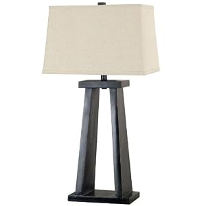 Taro Table Lamp, 30Hx16W, DARK BROWN