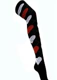 Black-red Hearts Thigh High Socks
