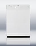 Summit DW2432W Full Console Dishwasher 4 Wash Programs, Condensation Dry, Adjustable Upper Rack