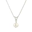 Sterling Silver 7-8mm Freshwater Cultured Pearl Pendant, 18