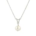 Sterling Silver 7-8mm Freshwater Cultured Pearl Pendant, 18