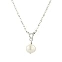 Sterling Silver 7-8mm Freshwater Cultured Pearl Pendant, 18"
