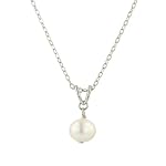 Sterling Silver 7-8mm Freshwater Cultured Pearl Pendant, 18