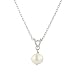 Sterling Silver Freshwater Cultured Pearl Pendant (7-8mm), 18"