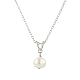 Sterling Silver 7-8mm Freshwater Cultured Pearl Pendant, 18
