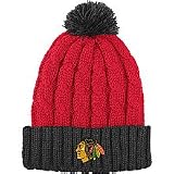 Reebok Chicago Blackhawks Women's Cuffed Knit Hat With Pom One Size Fits Most