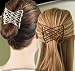 EZ Combs COMBO Hair Styling Bands As Seen On TV - Black & Silver Combo