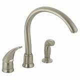 MOEN 7730SL Monticello Single Handle Kitchen Faucet with Matching Finish Protégé Side Spray, Stainless