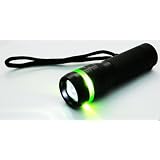 Adjustable Zoom Telescopic LED Flashlight Green Ring
