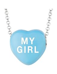Genuine IceCarats Designer Jewelry Gift Sterling Silver 16" Sweethearts Necklace W/Box. 11X14 Mm Sweethearts Blue Enamel My Girl 16 Inch Necklace W/Box 16" Sweethearts Necklace W/Box In Sterling Silver